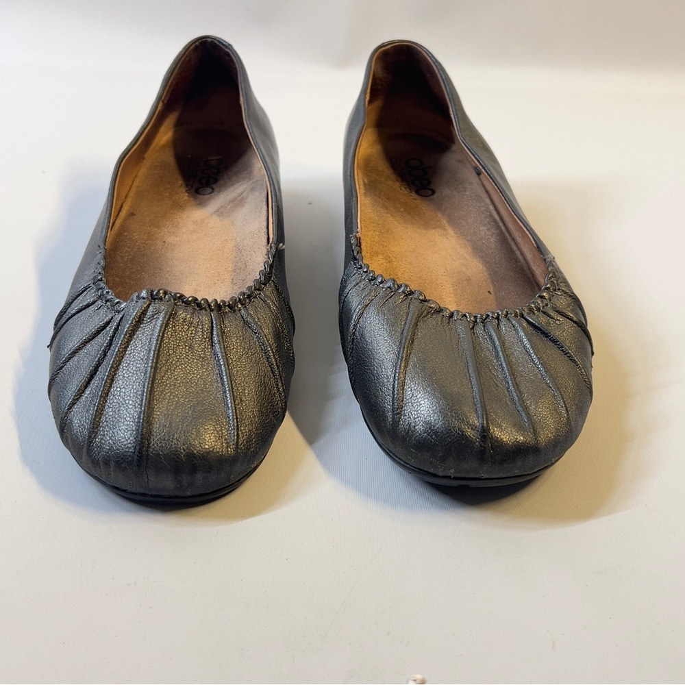 ABEO Taylin women’s Size 9N Gray Black Ballet Leather Flats - Picture 3 of 9